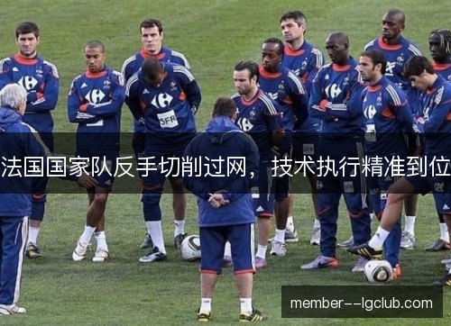 法国国家队反手切削过网，技术执行精准到位